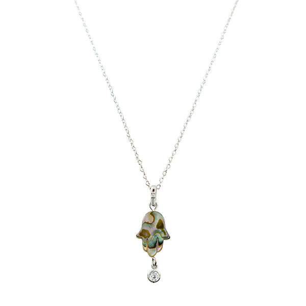 COLAR MÃO DE FATIMA ABALONE RODIO
