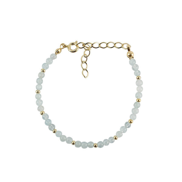 PULSEIRA MINI AGUA MARINHA OURO