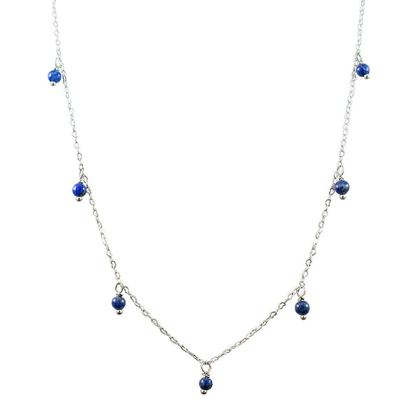 COLAR LAPIS LAZULI DE URANO RODIO