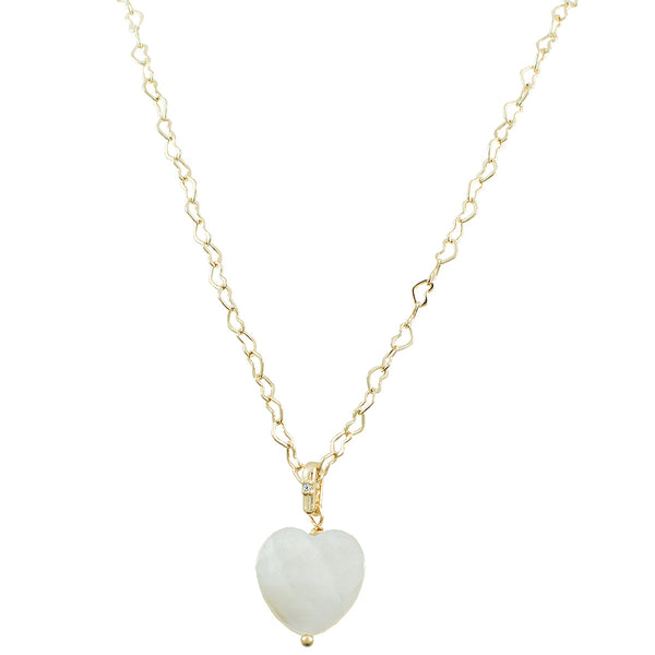 CHOKER CORAÇÃO MADRECITA OURO