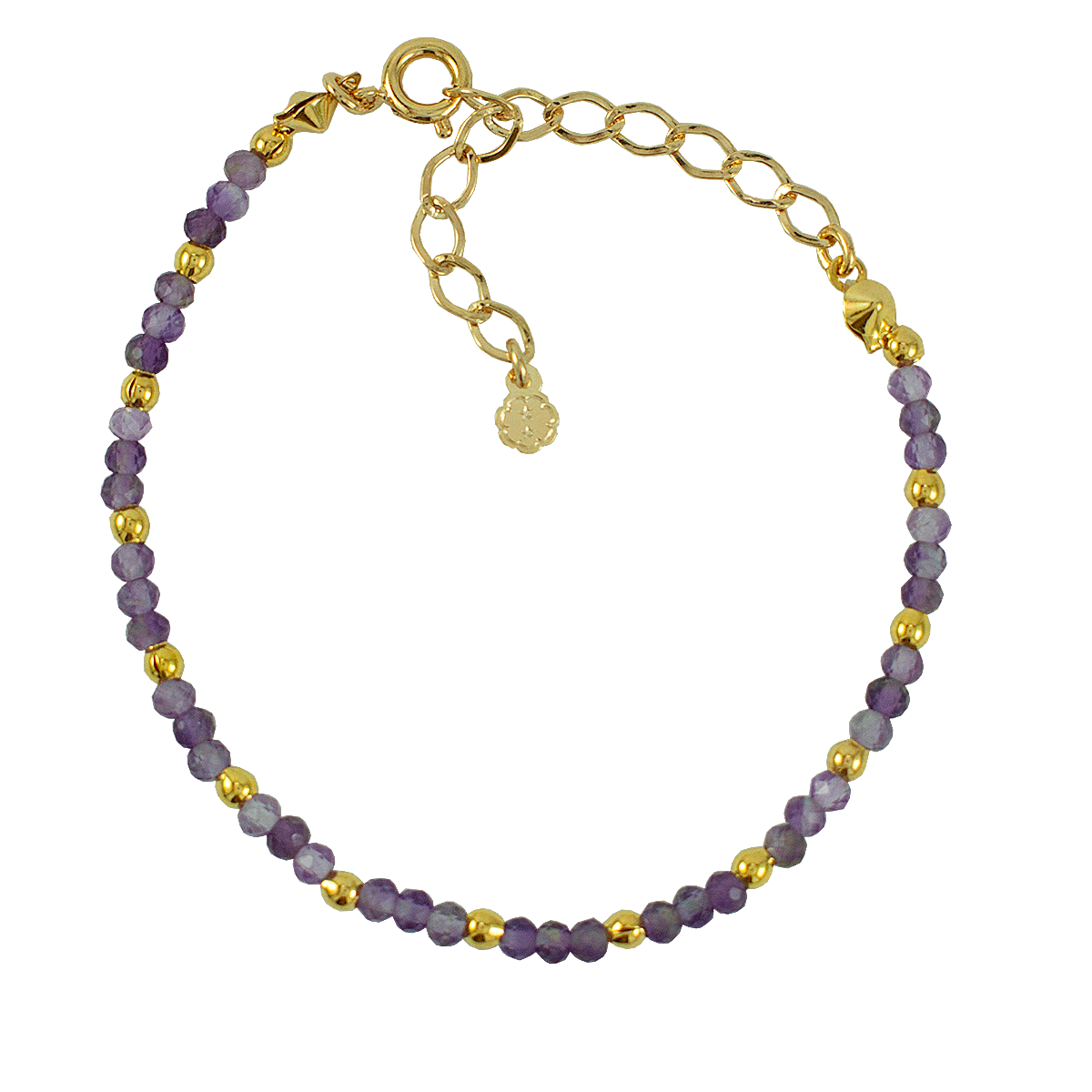 PULSEIRA MINI AMETISTA OURO - Anilú