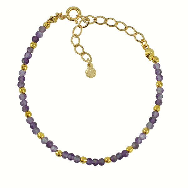 PULSEIRA MINI AMETISTA OURO