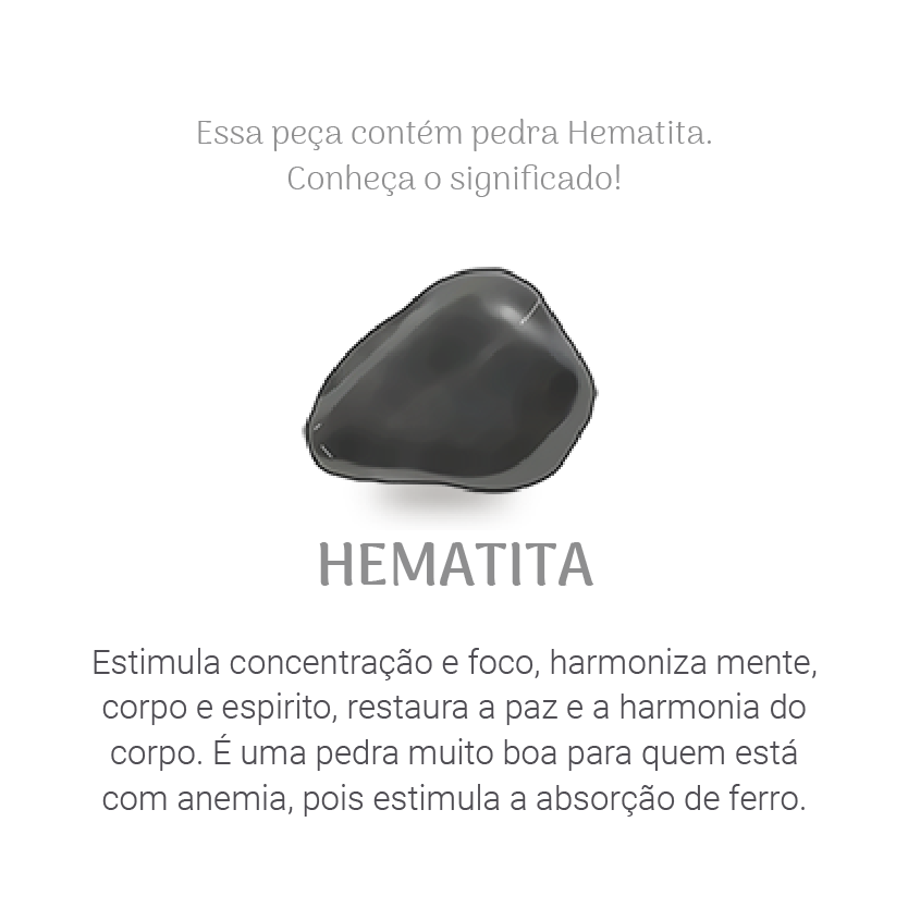 COLAR PAZ MADREPÉROLA HEMATITA OURO - Anilú