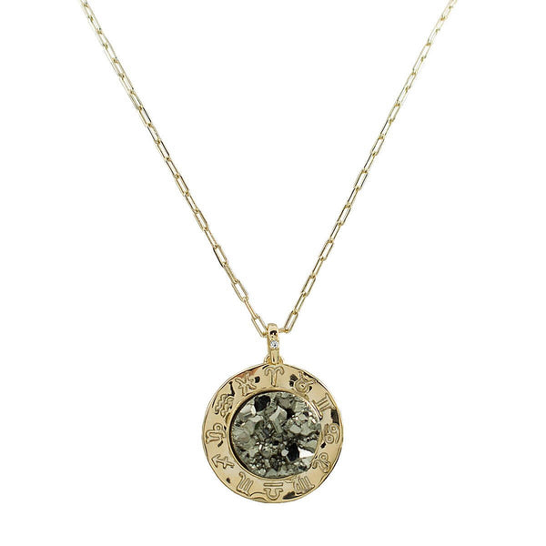 COLAR PIRITA ABUNDÂNCIA OURO