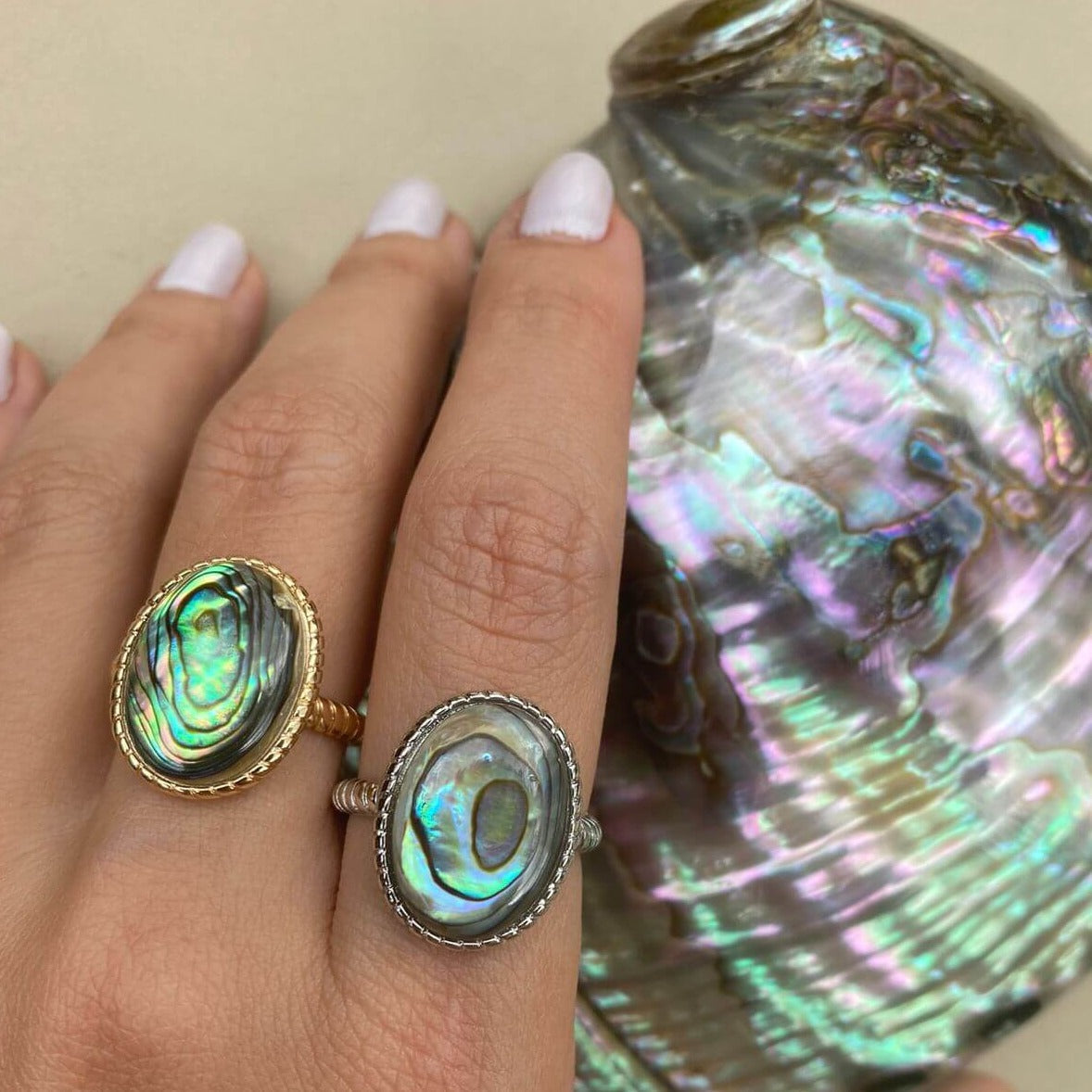 ANEL  AMOR PRÓPRIO ABALONE OURO AJUSTÁVEL