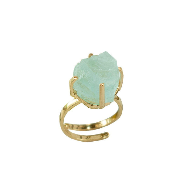 ANEL AGUA MARINHA OURO AJUSTÁVEL