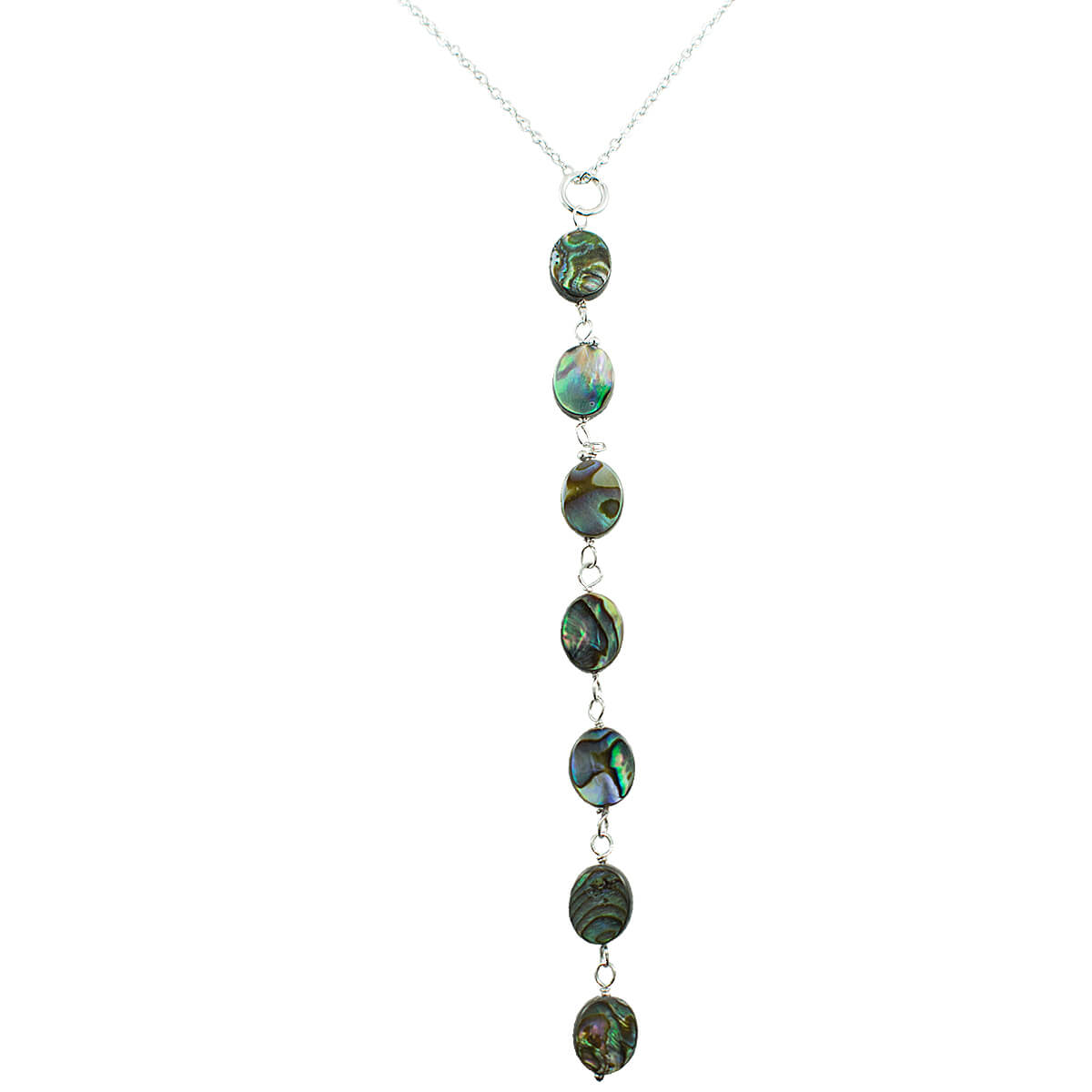 COLAR PÊNDULO DE ABALONE  OVAL RODIO