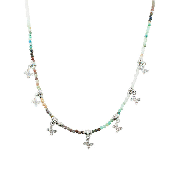 COLAR VIGILÂNCIA TURQUESA AGUA MARINHA RÓDIO