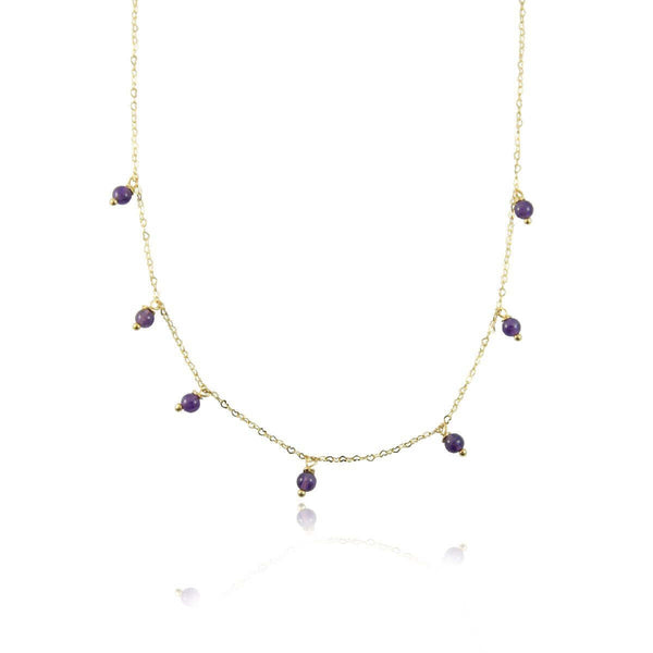 COLAR AMETISTA DE VÊNUS OURO