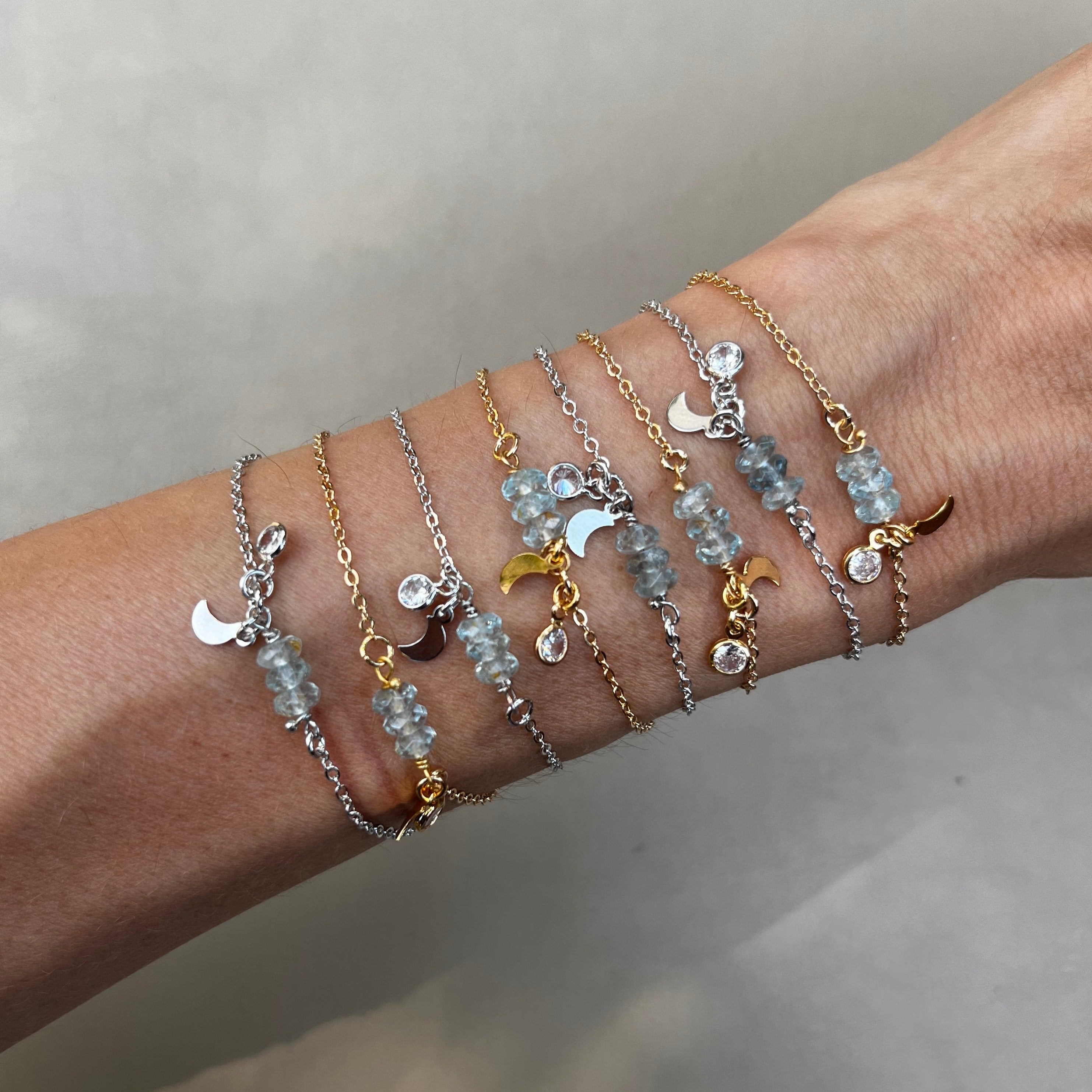 PULSEIRA ÁGUA MARINHA CELESTIAL RÓDIO