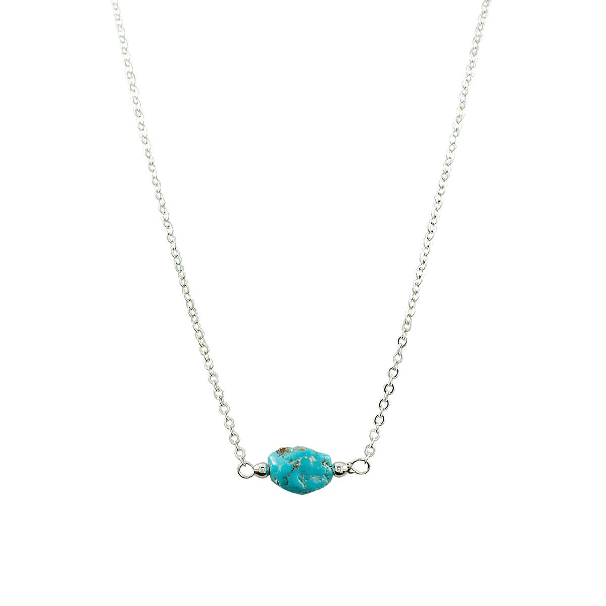 CHOKER TURQUESA POÇO AZUL RÓDIO - Anilú