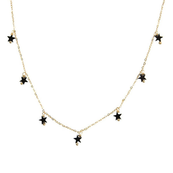 COLAR ESTRELAS DE HEMATITA OURO