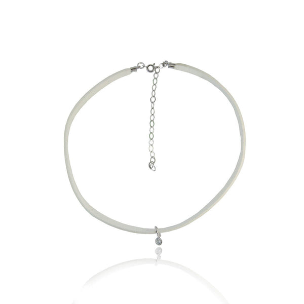 CHOKER BRANCO LUZ RÓDIO