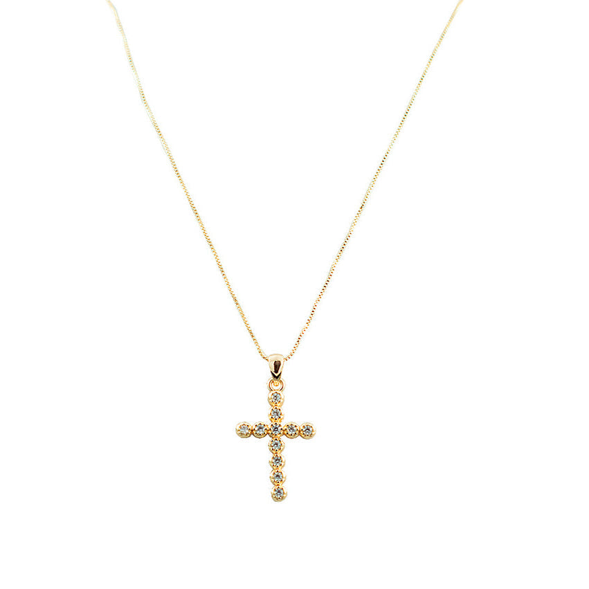COLAR CRUZ SAGRADA OURO