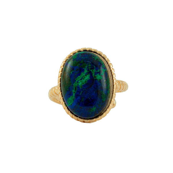 ANEL AMOR PRÓPRIO AZURITA OURO AJUSTÁVEL