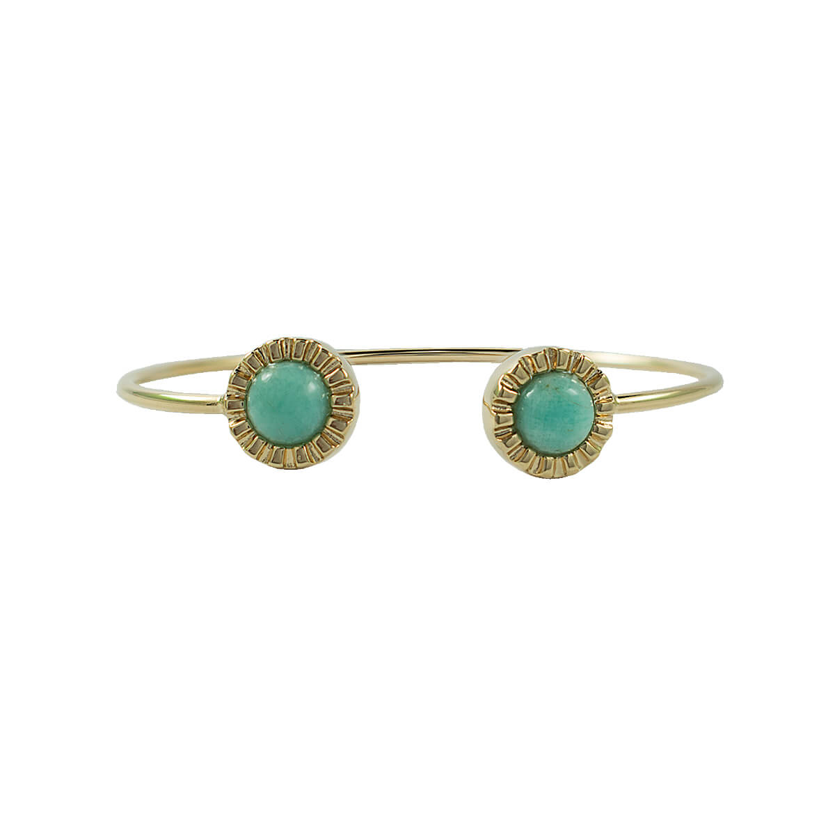 BRACELETE RAIAR AMAZONITA OURO