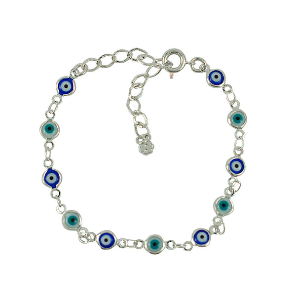 PULSEIRA MINI OLHO GREGO RÓDIO
