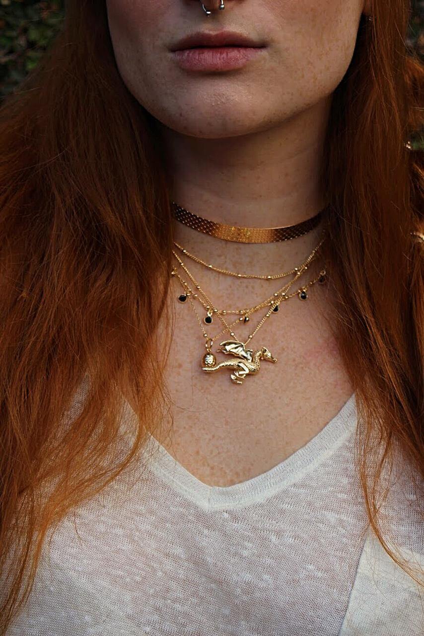 PRÉ VENDA CHOKER ESCAMAS OURO - o produto será enviado em 21/08 - Anilú