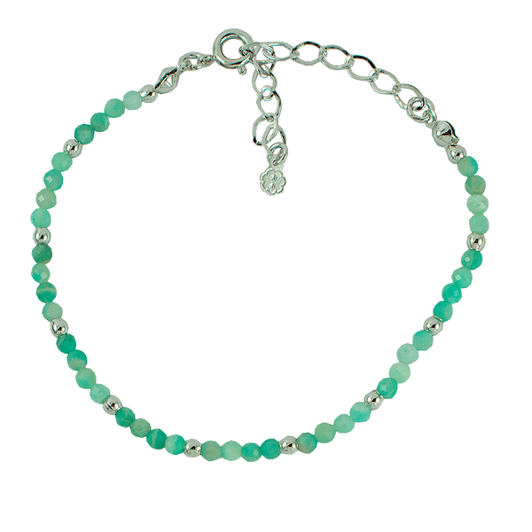 PULSEIRA MINI AMAZONITA RODIO