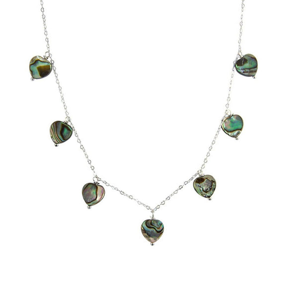 COLAR CORAÇÃO DE SATURNO ABALONE RÓDIO