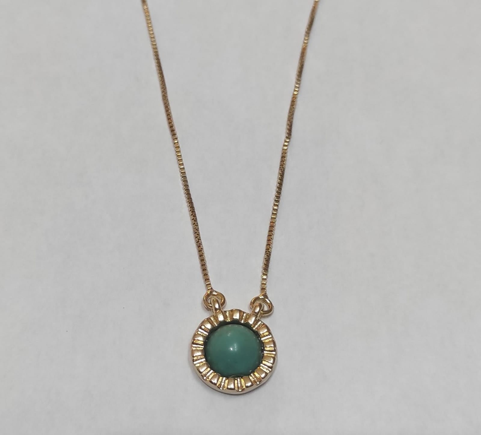 COLAR RAIAR TURQUESA OURO