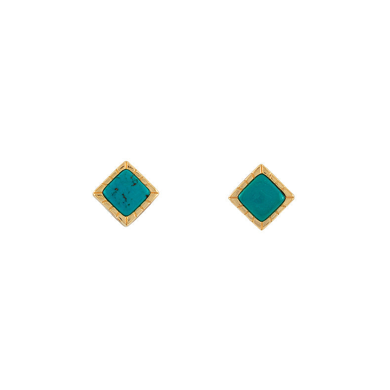 BRINCO MIQUERINOS TURQUESA OURO