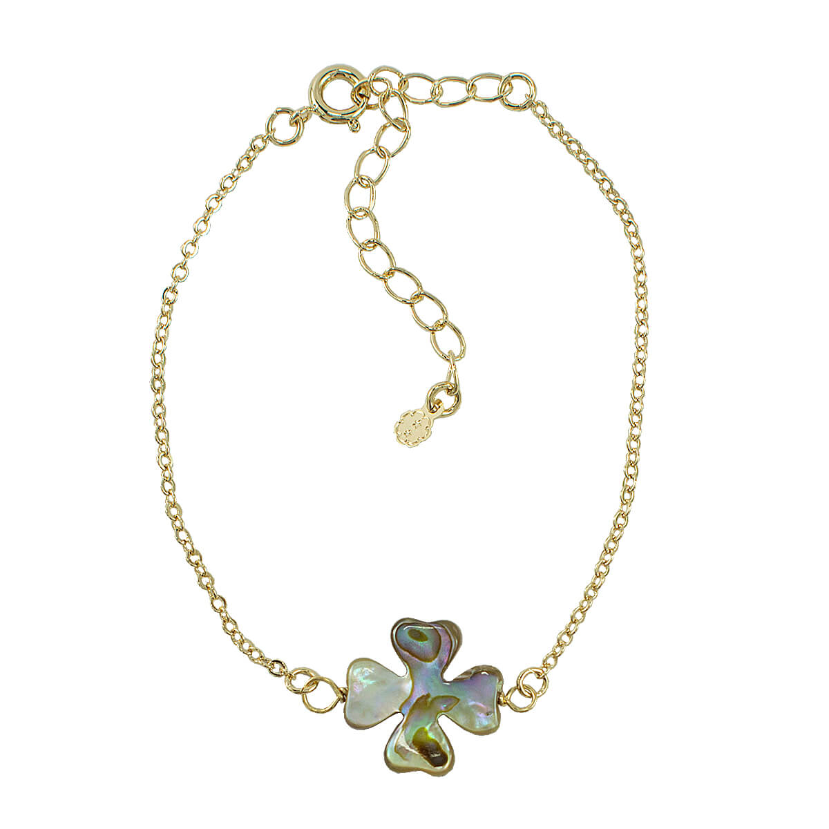 PULSEIRA TREVO ABALONE OURO - Anilú