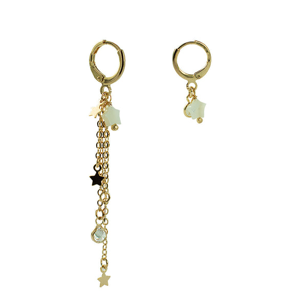 ARGOLA CHUVA DE ESTRELAS OURO