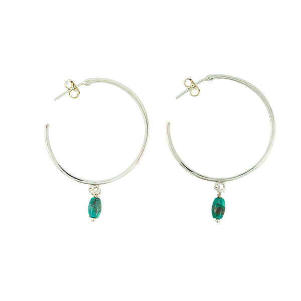 ARGOLA TURQUESA RÓDIO