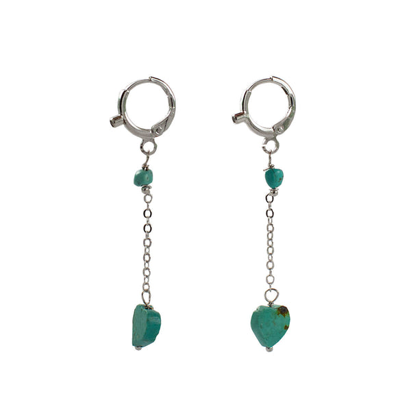 ARGOLA PÊNDULO SANCHO TURQUESA RÓDIO