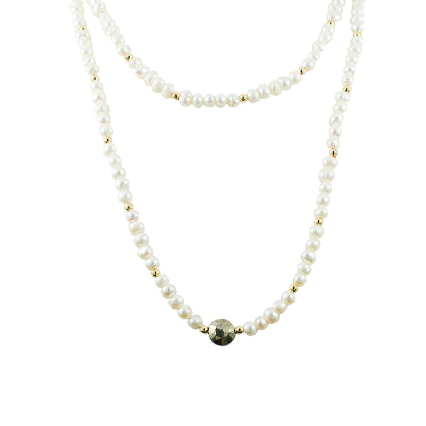 COLAR PÉROLA ABUNDANTE OURO