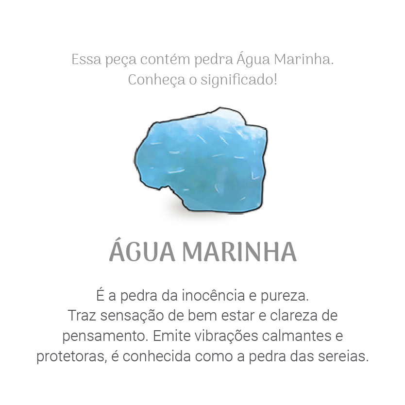 Pulseira Água Marinha Celestial Ródio