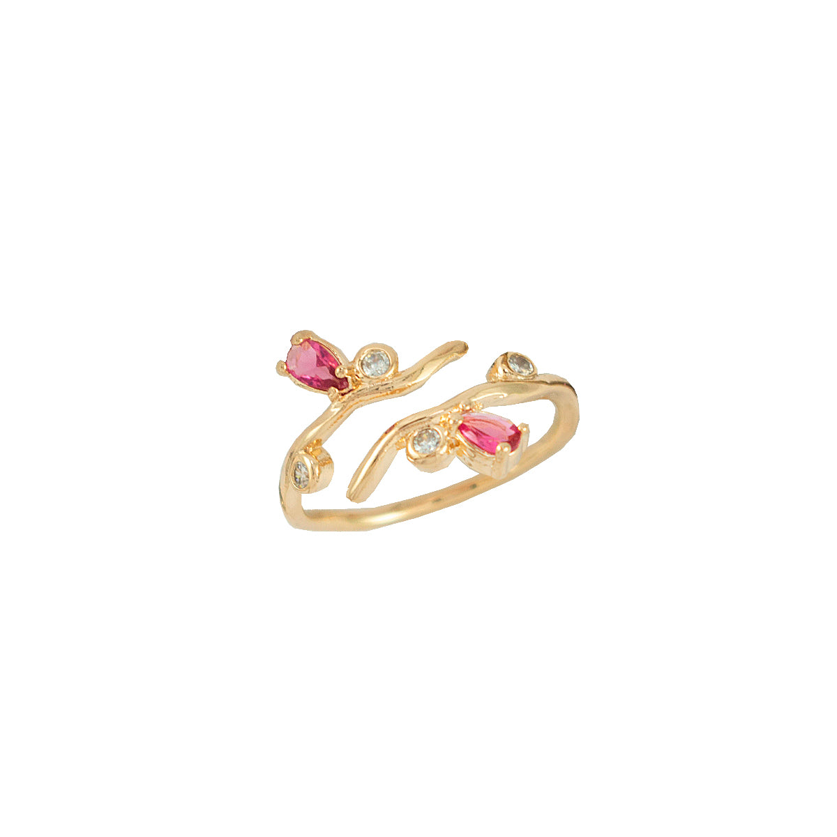 Anel Florescer Rosa Ouro