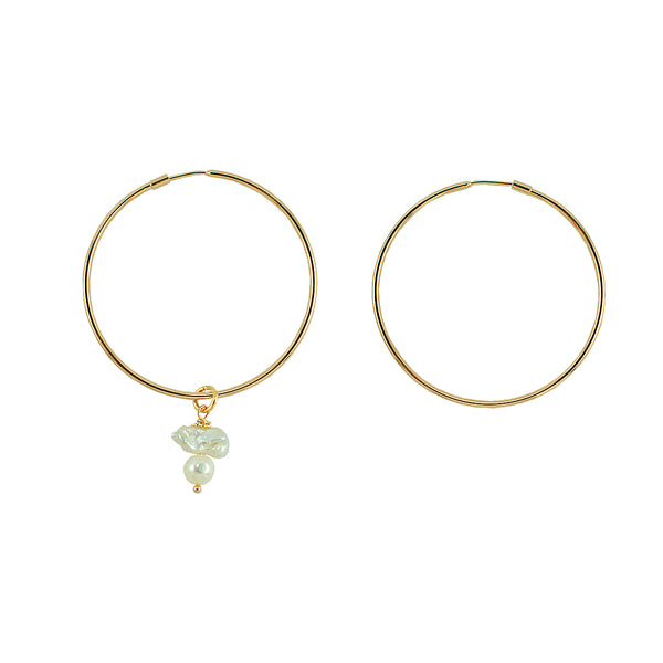 ARGOLA PEROLA ÚNICA OURO 150