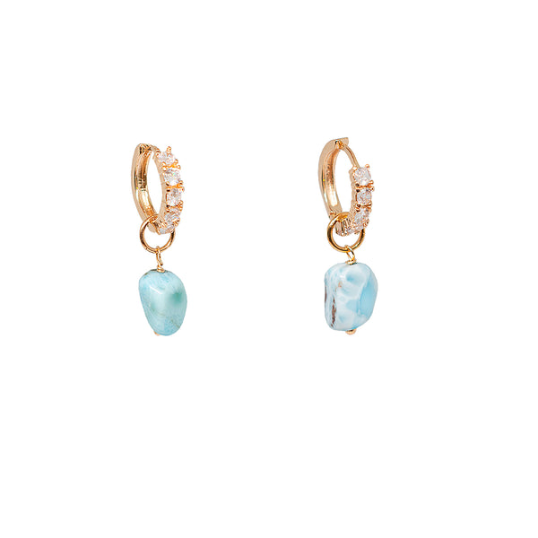 Argola Larimar Shine Ouro