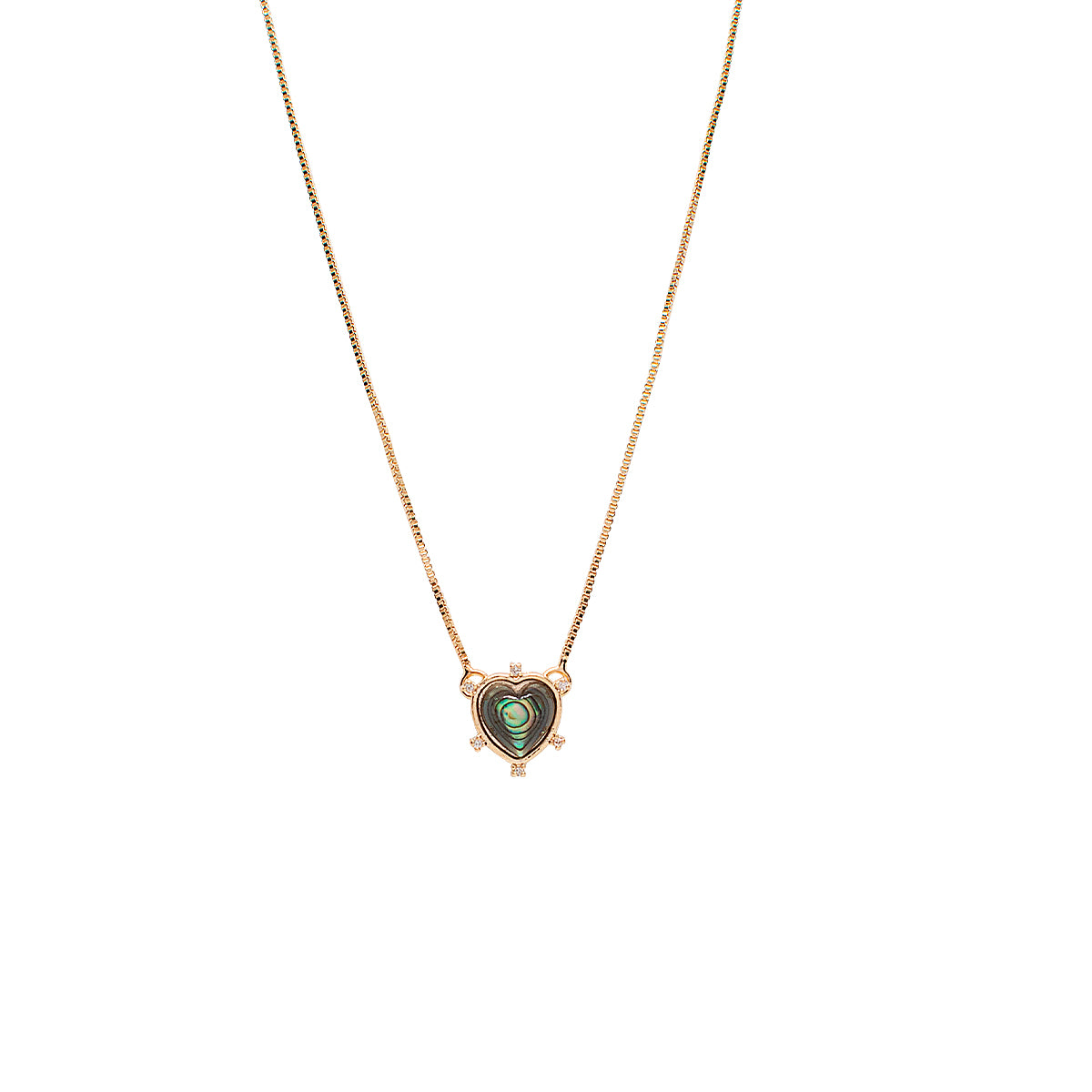 COLAR REALEZA CORAÇÃO DE ABALONE OURO - Anilú