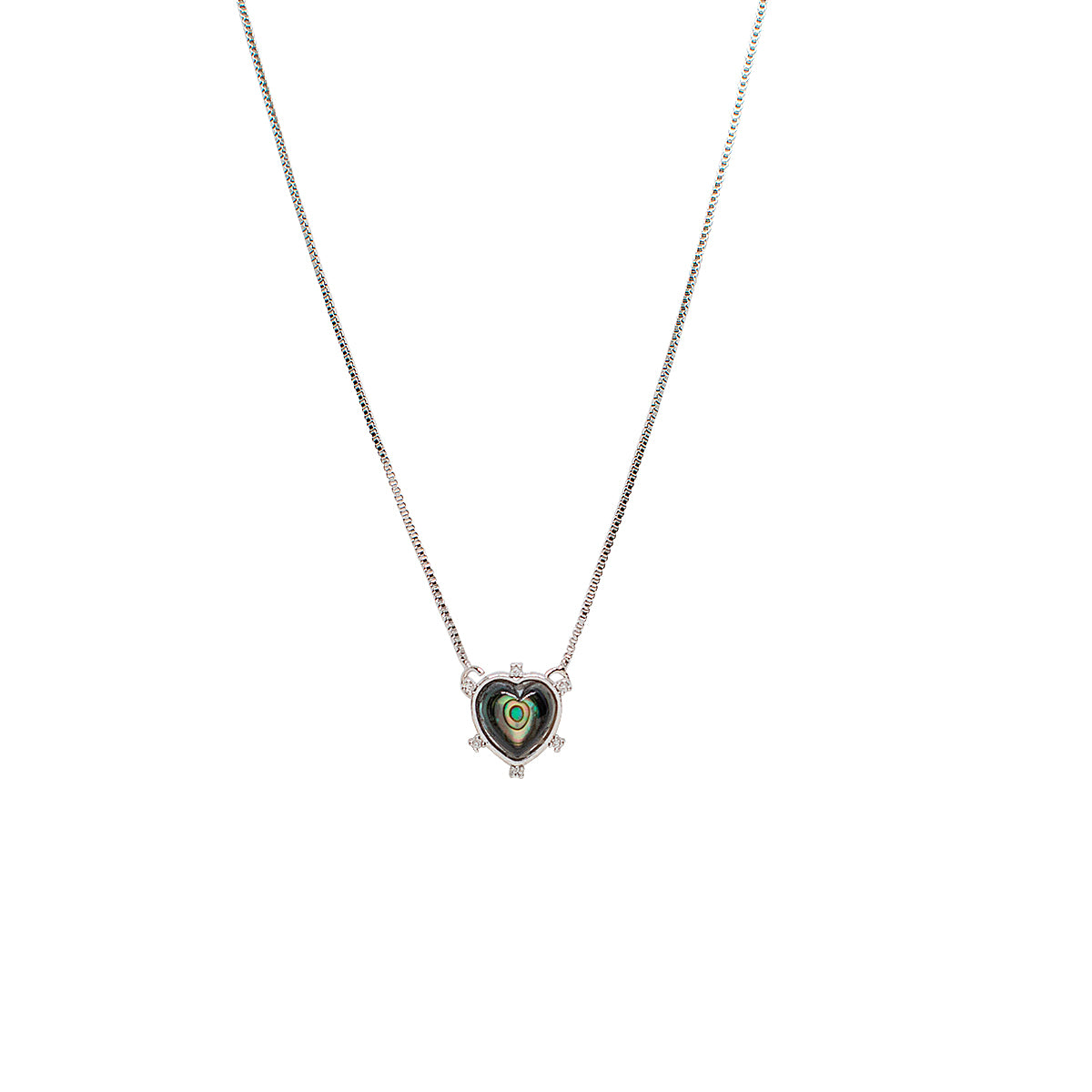 COLAR REALEZA CORAÇÃO DE ABALONE RODIO - Anilú