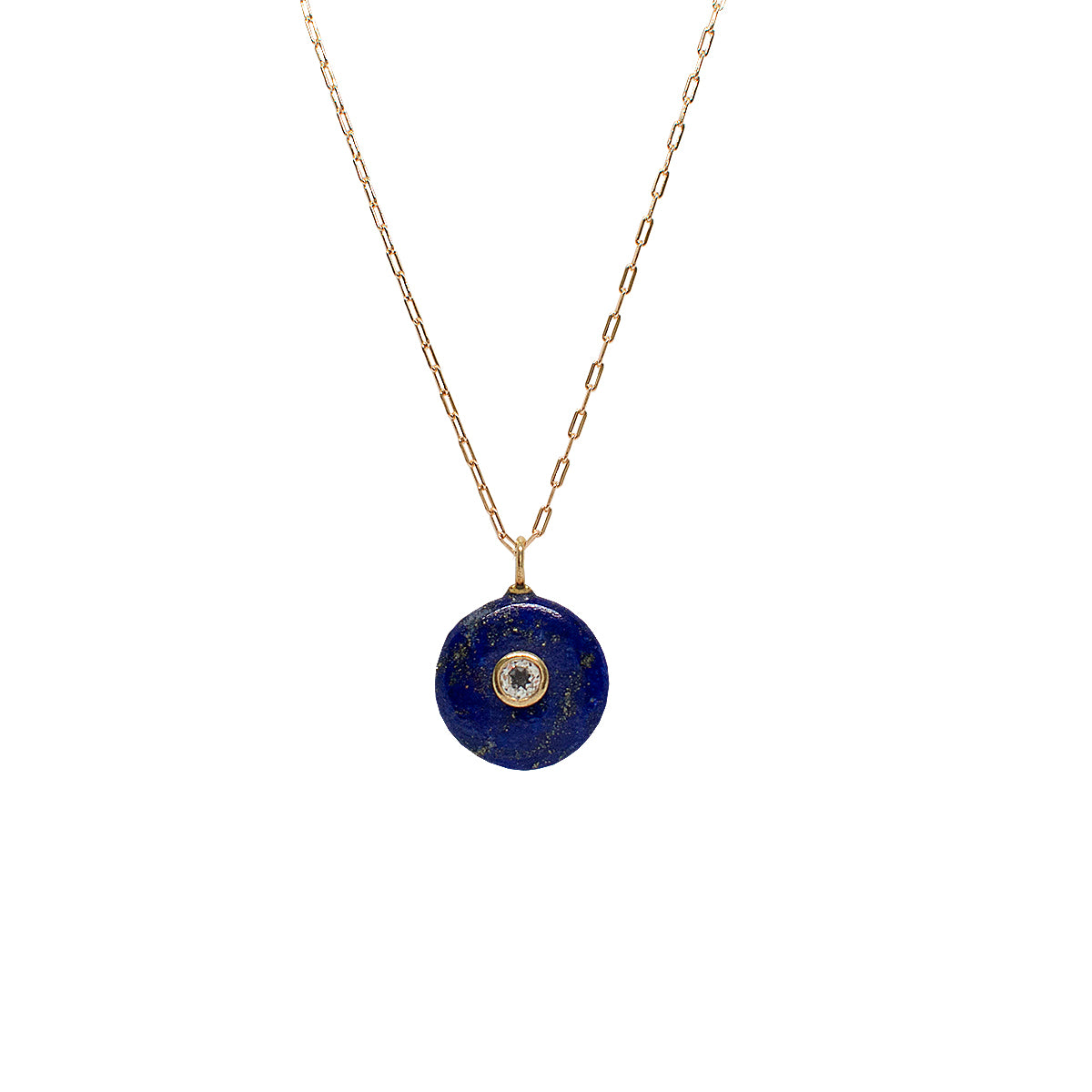 Colar Lapis Lazuli Shine Redondo Ouro