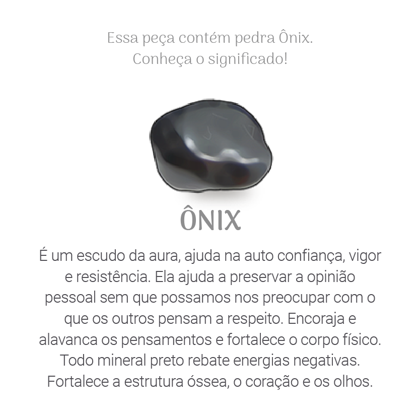 Pulseira Mini Onix Protetora Ródio