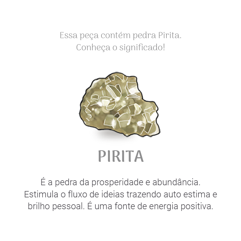 Anel  Autoestima Pirita Ouro