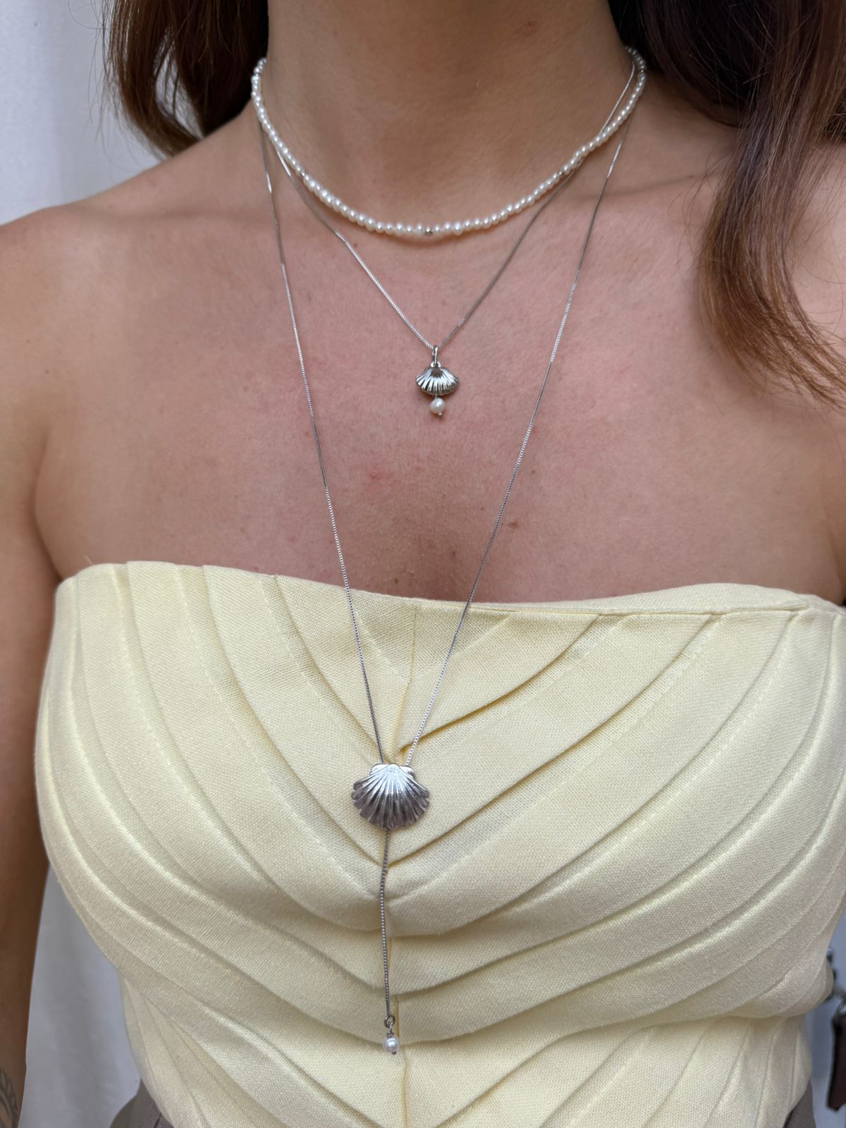 CHOKER PÉROLAS DE PROTEÇÃO RÓDIO