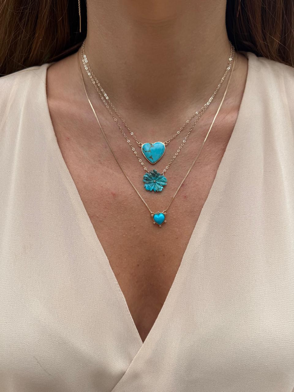 COLAR TURQUESA REALEZA OURO