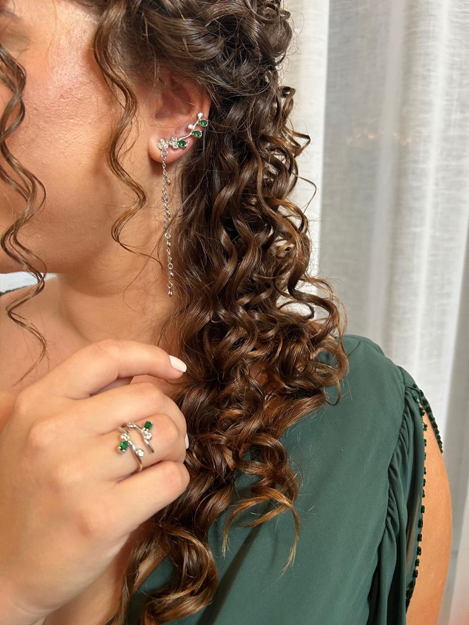 EARCUFF FLORESCER VERDE RÓDIO