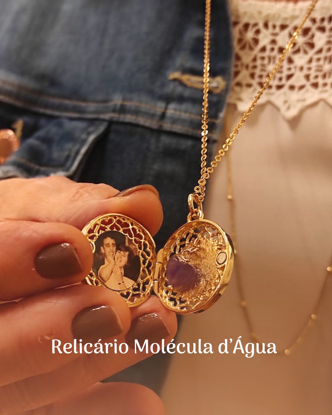 RELICÁRIO GRATIDÃO OURO