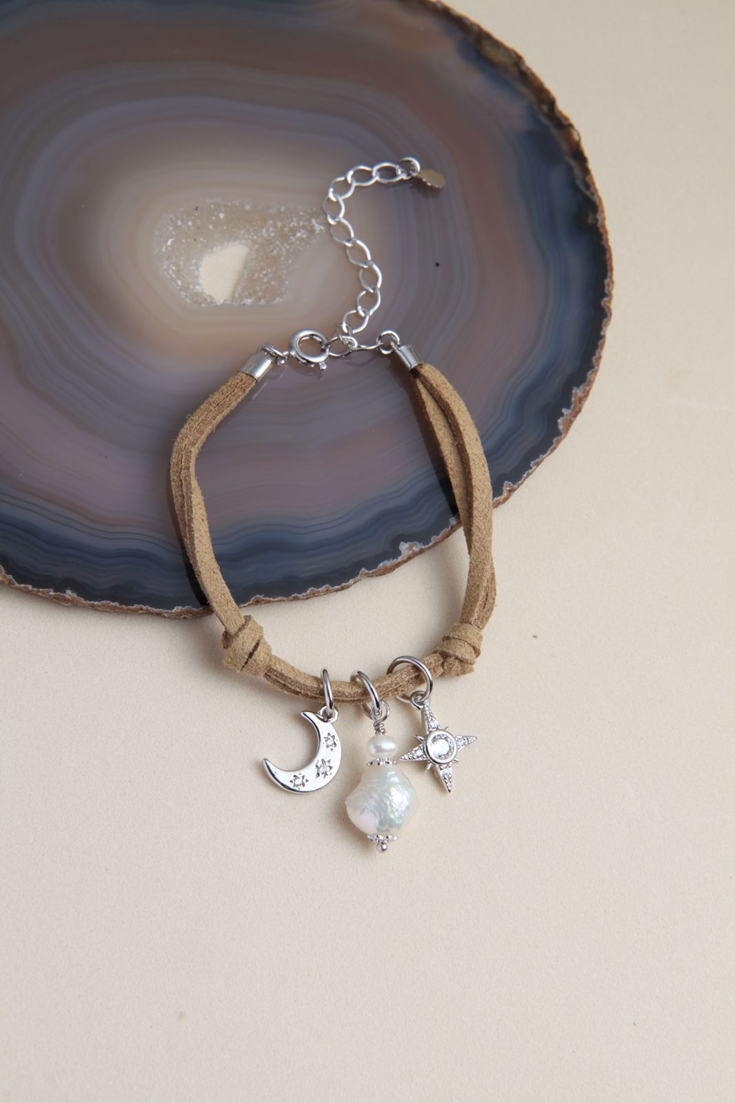 PULSEIRA COURO ESTRELAR RODIO   * - Anilú