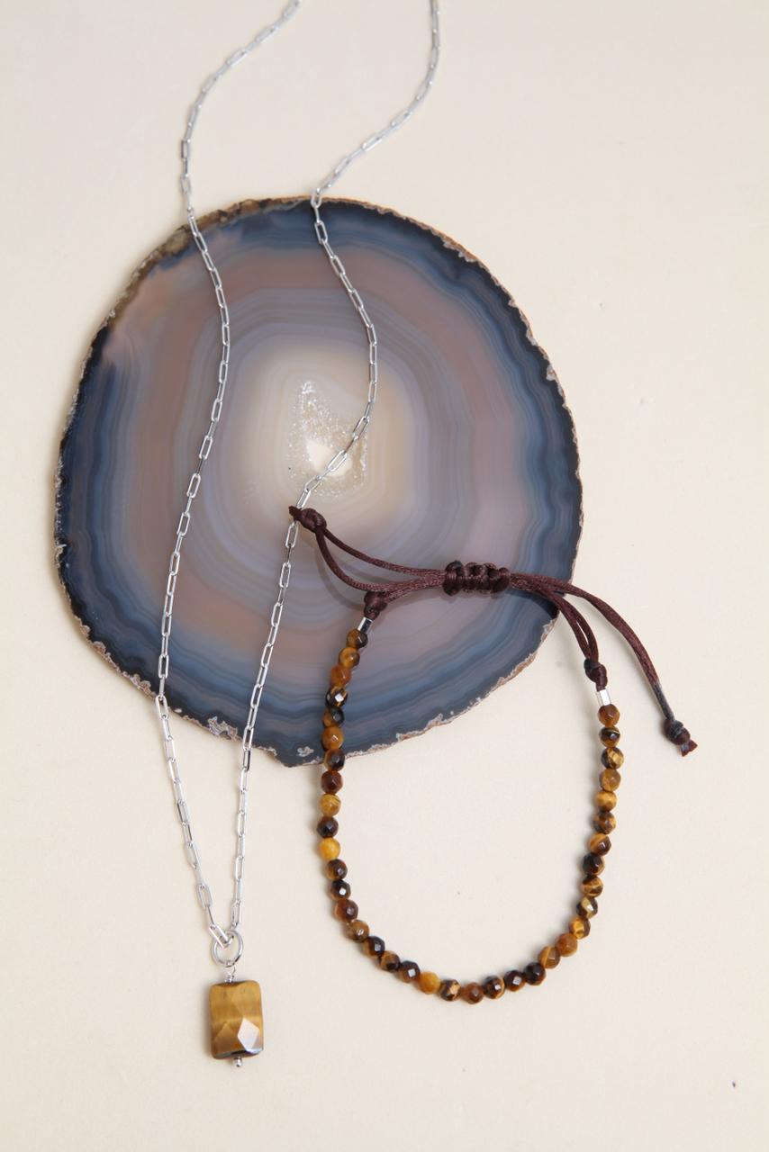 Pulseira Masculina Olho de Tigre 