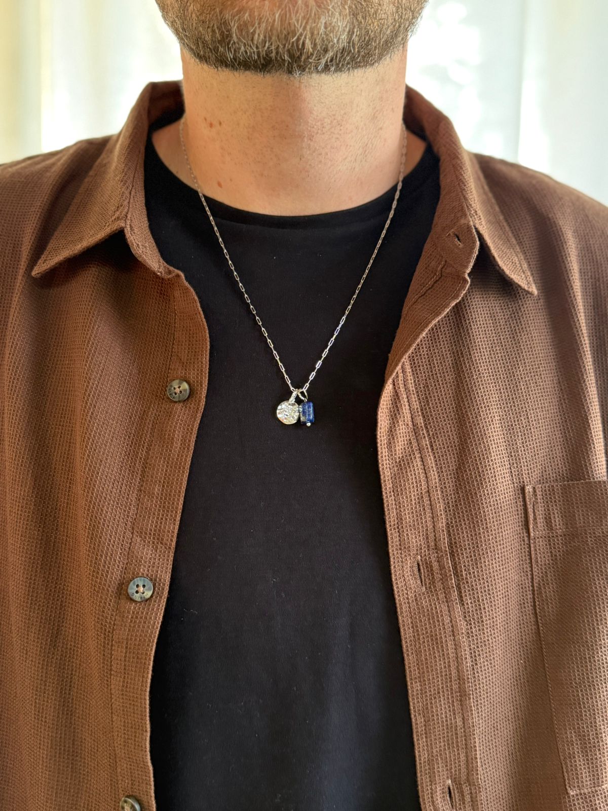 Colar Masculino Lapis Lazuli