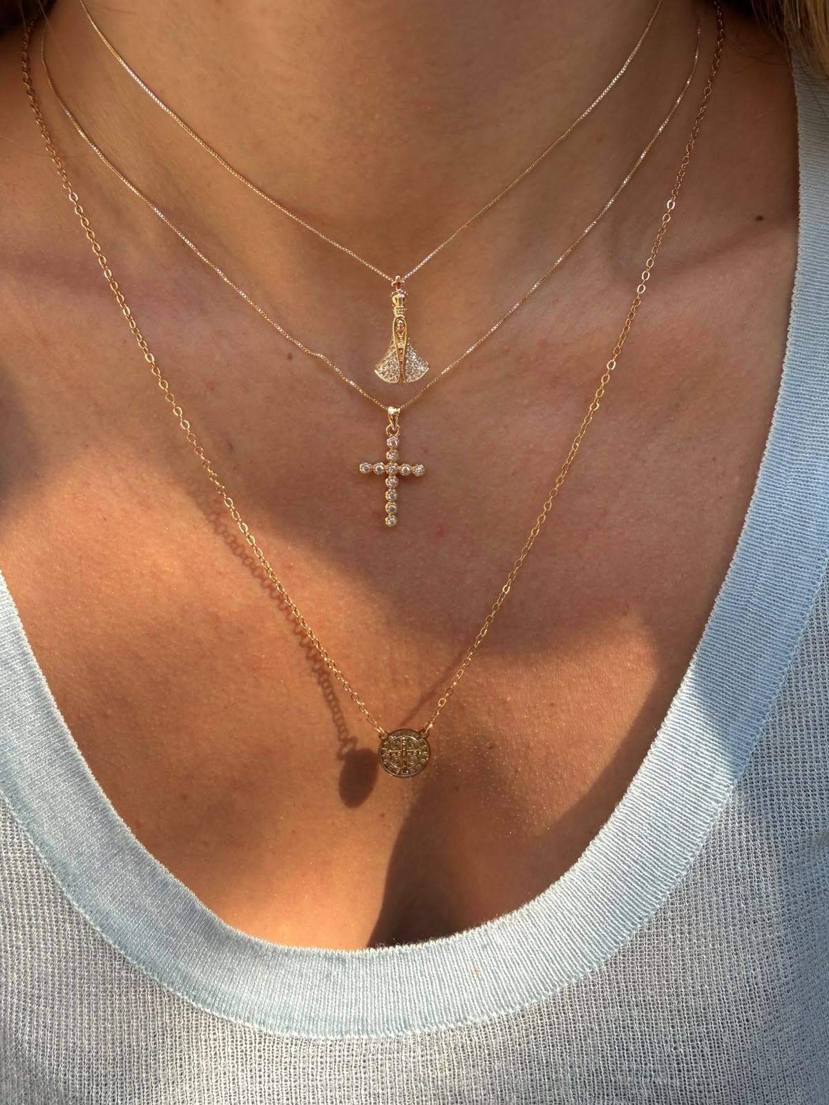 COLAR NOSSA SENHORA APARECIDA G OURO - Anilú
