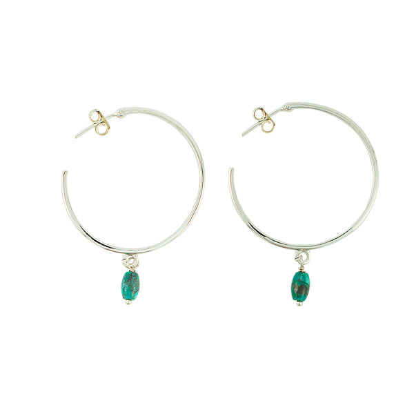 ARGOLA TURQUESA RÓDIO