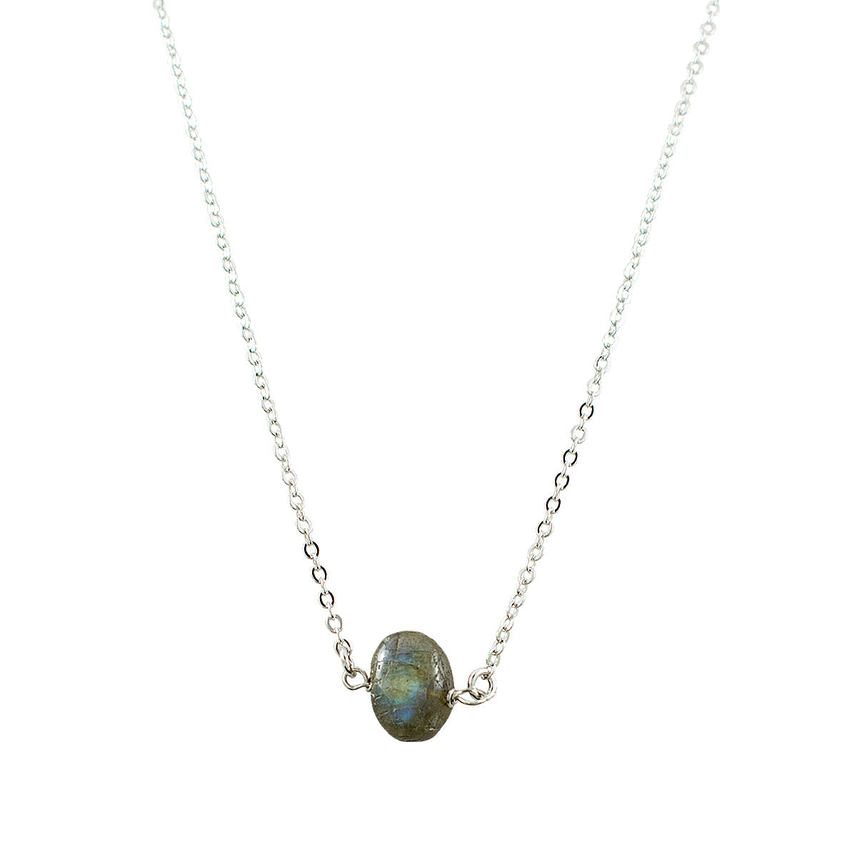 CHOKER LABRADORITA RODIO